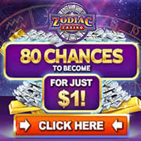 Zodiac Casino, a Mega Money Wheel $1 offer