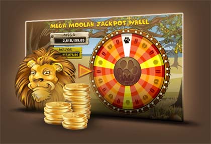 The Wheel of Fortune on the Mega Moolah

