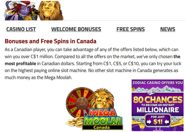 Mega Moolah One - The Guide in Canada